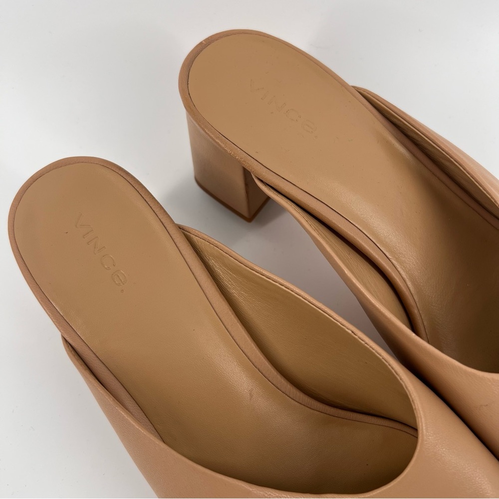 Vince Cachet Leather Slide Sandals - Nude Size 10 - GUC - Minimalist Luxury - Picture 2 of 8
